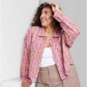 Wild fable cropped flannel